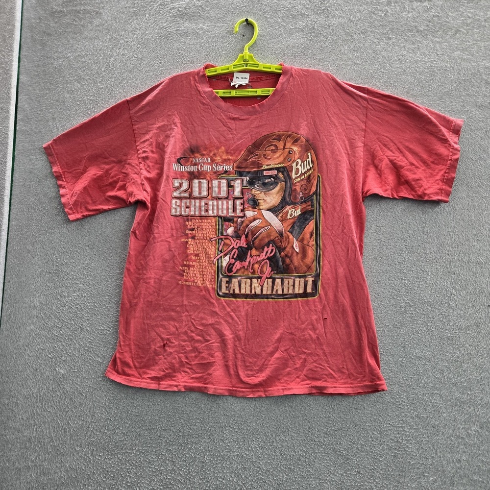 VINTAGE Chase Authentics Men Shirt Large Red 2001 Nascar Winston Cup Series READ